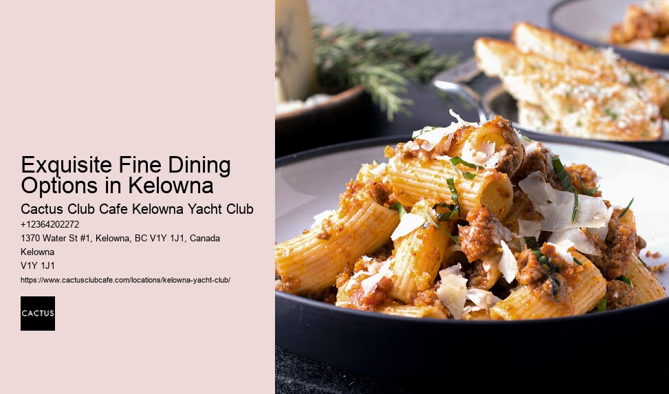 Kelowna's local dining favorites