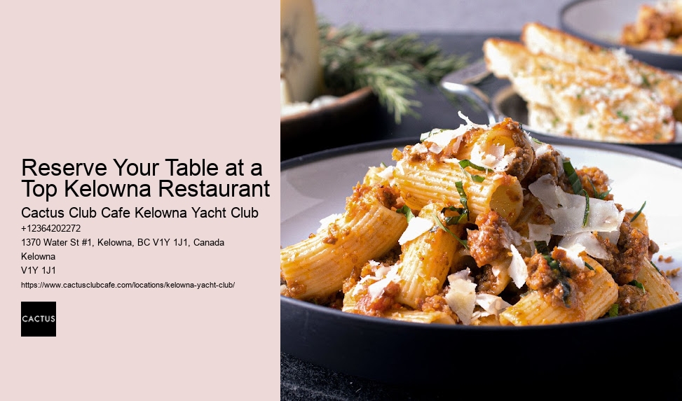 Romantic Restaurants in Downtown Kelowna