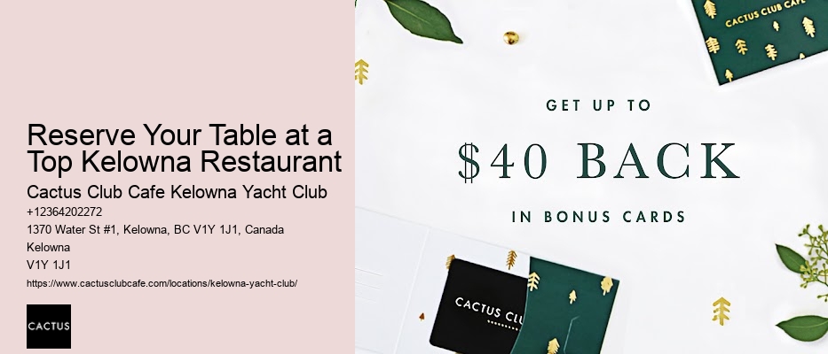 Take-out Options Galore in Kelowna