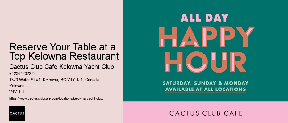 Kelowna Restaurants with Family Atmosphere