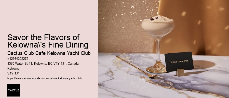 Kelowna Restaurants with Healthy Options