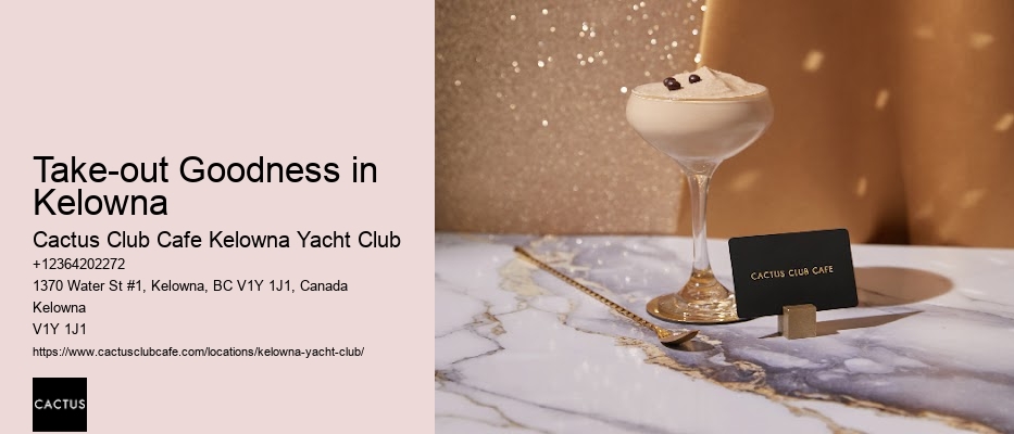 Kelowna Restaurants with Delivery