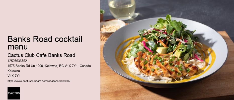 Kelowna restaurant with mixologist creations