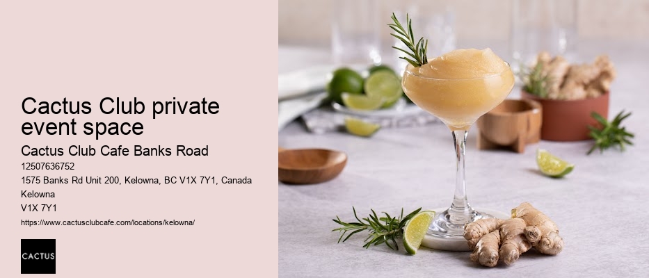 Kelowna restaurant with cocktail hour