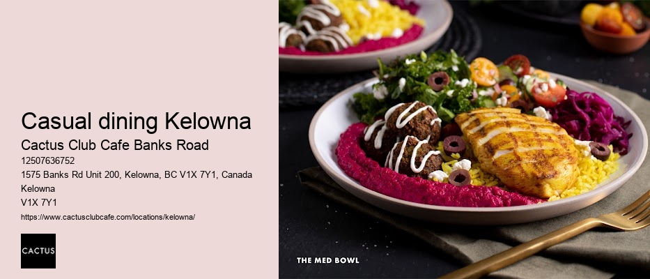 Kelowna restaurant with seasonal menu