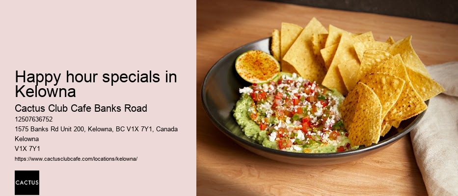 Kelowna restaurant with cocktail tasting flights