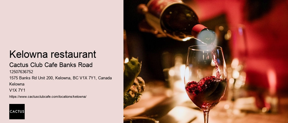 Kelowna restaurant with reservation availability