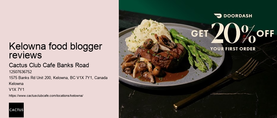 Kelowna restaurant with takeout options