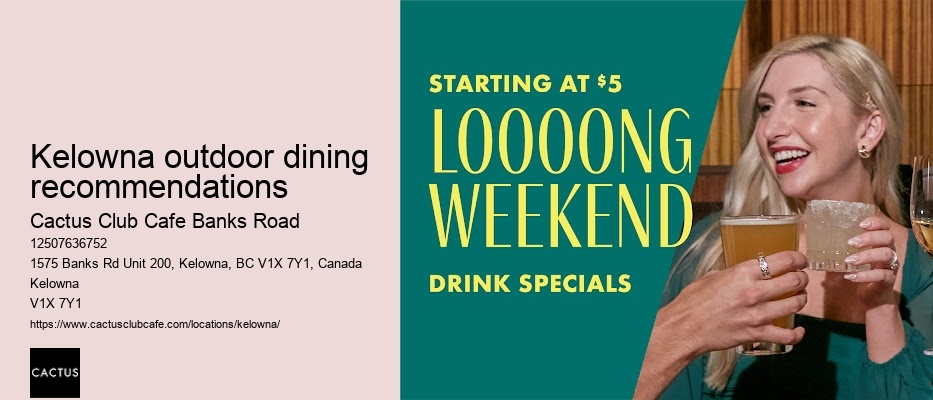 Kelowna outdoor dining recommendations