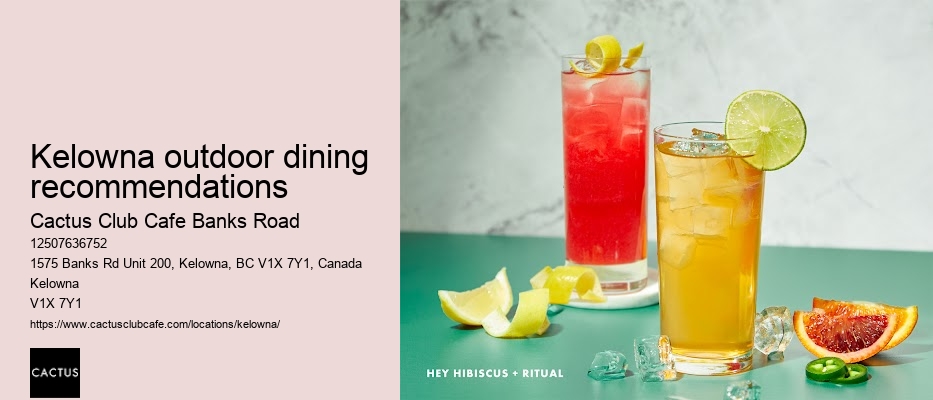 Kelowna restaurant with cocktail pairing dinners