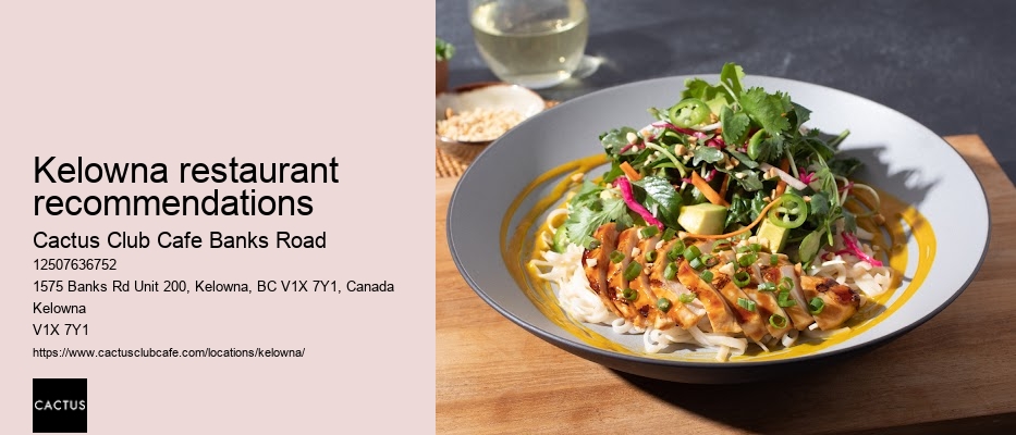 Kelowna restaurant with vibrant atmosphere