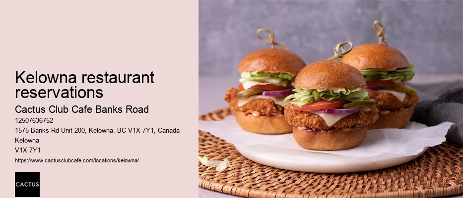 Kelowna restaurant with fresh seafood options