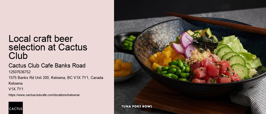 Cactus Club Cafe Banks Road culinary expertise