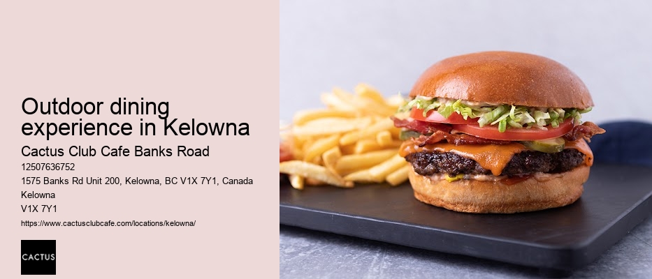 Kelowna restaurant with cocktail hour specials