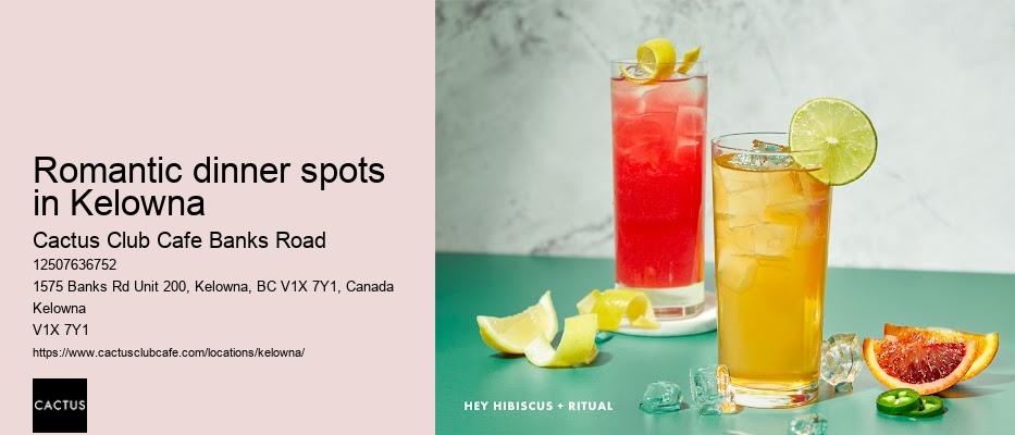 Signature cocktails in Kelowna