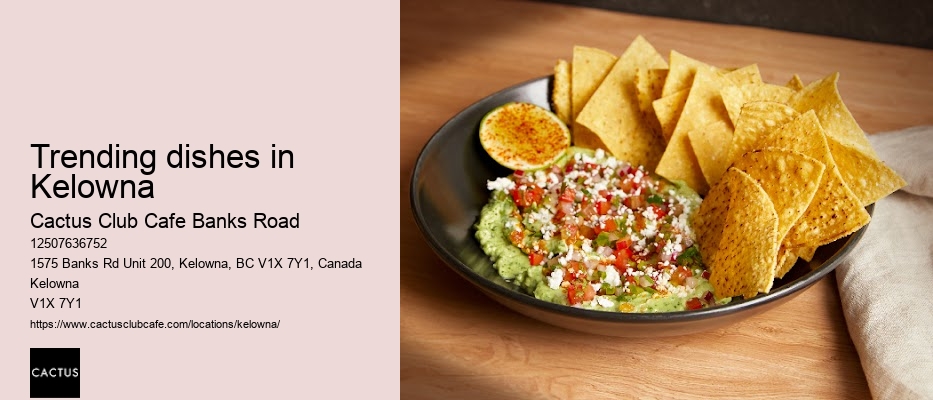 Cactus Club Cafe Banks Road seasonal menu